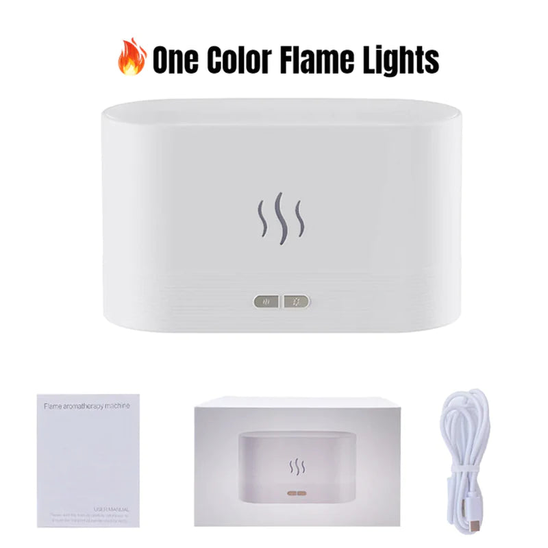 2022 New Flame Air Humidifier USB Aroma Diffuser Room Fragrance Mist Maker Essential Oil Difusors for Home Living Room Office