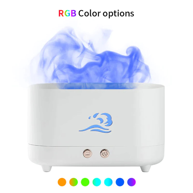 2022 New Flame Air Humidifier USB Aroma Diffuser Room Fragrance Mist Maker Essential Oil Difusors for Home Living Room Office